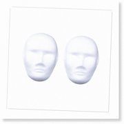 WhimsyCraft 12-Piece DIY Masquerade Masks: Paintable, Full Face, White Blank Paper Mache for Creative Painting Fun!