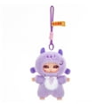 thumbnail image 1 of WhimsyHive Cartoon Cute Plush Doll Keychain Mini Pendant - Portable Stuffed Toy for Kids, Kawaii Collectible Figure, Great for Gifts and Decor,Light Purple, 1 of 6