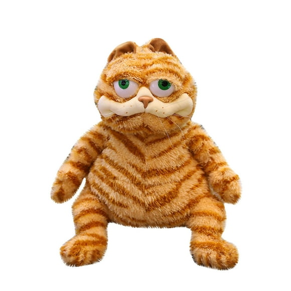 WhimsyHive Garfield Plush Doll Gift Toy Yellow Animal Cartoon Boy 12-Inch, Fat Cat Stuffed Animal for Kids and Fans, Soft Pillow Companion for Comfort and Play,Brown
