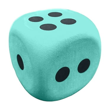 WhimsyHive Jumbo 80mm Foam Dice Game Set, Soft Safe Party Toy for Educational Learning & Outdoor Activities, Individually Packed Rounded Corners,Green