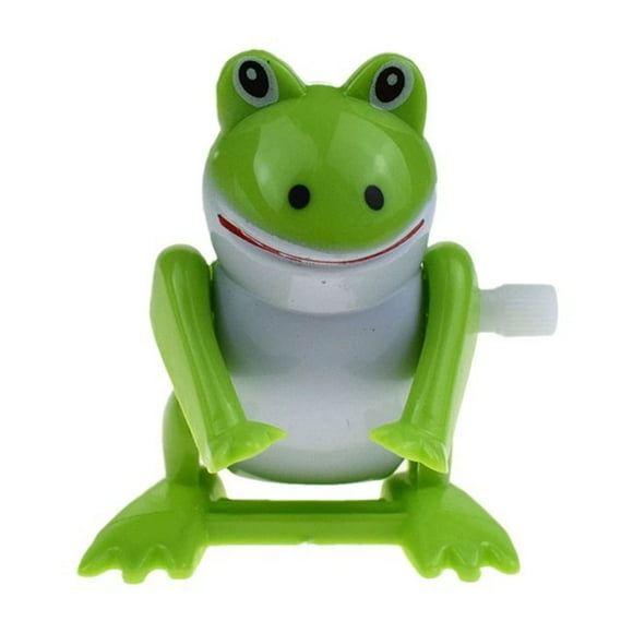 WhimsyHive Wind Up Frog Toy - Clockwork Backflip Action Small Animal Figure, Decompression Leisure Gadget for Children,Green