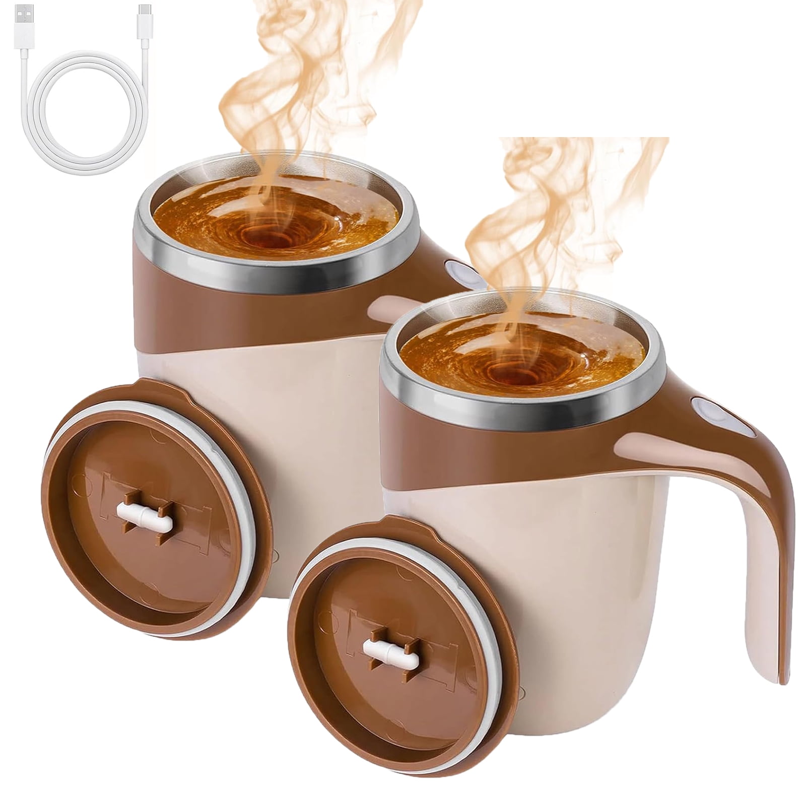 Whimsyard Cups Self Stirring Cups, Starstartree Auto Stir Coffee Mug ...
