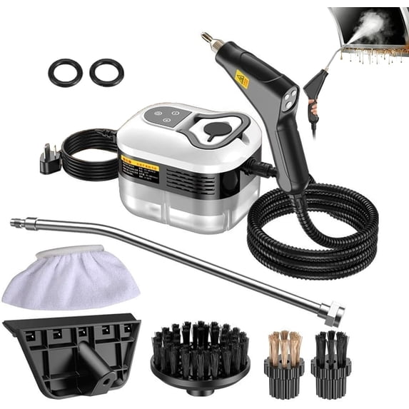 Whimsyard Steam Cleaner, High Pressure Steamer for Cleaning, Car Engine Steam Cleaner, Limpiador a Vapor Para Carros, Car Detailer Steamer, For Furniture, Multi-surface Deep Cleaning for Home (White)