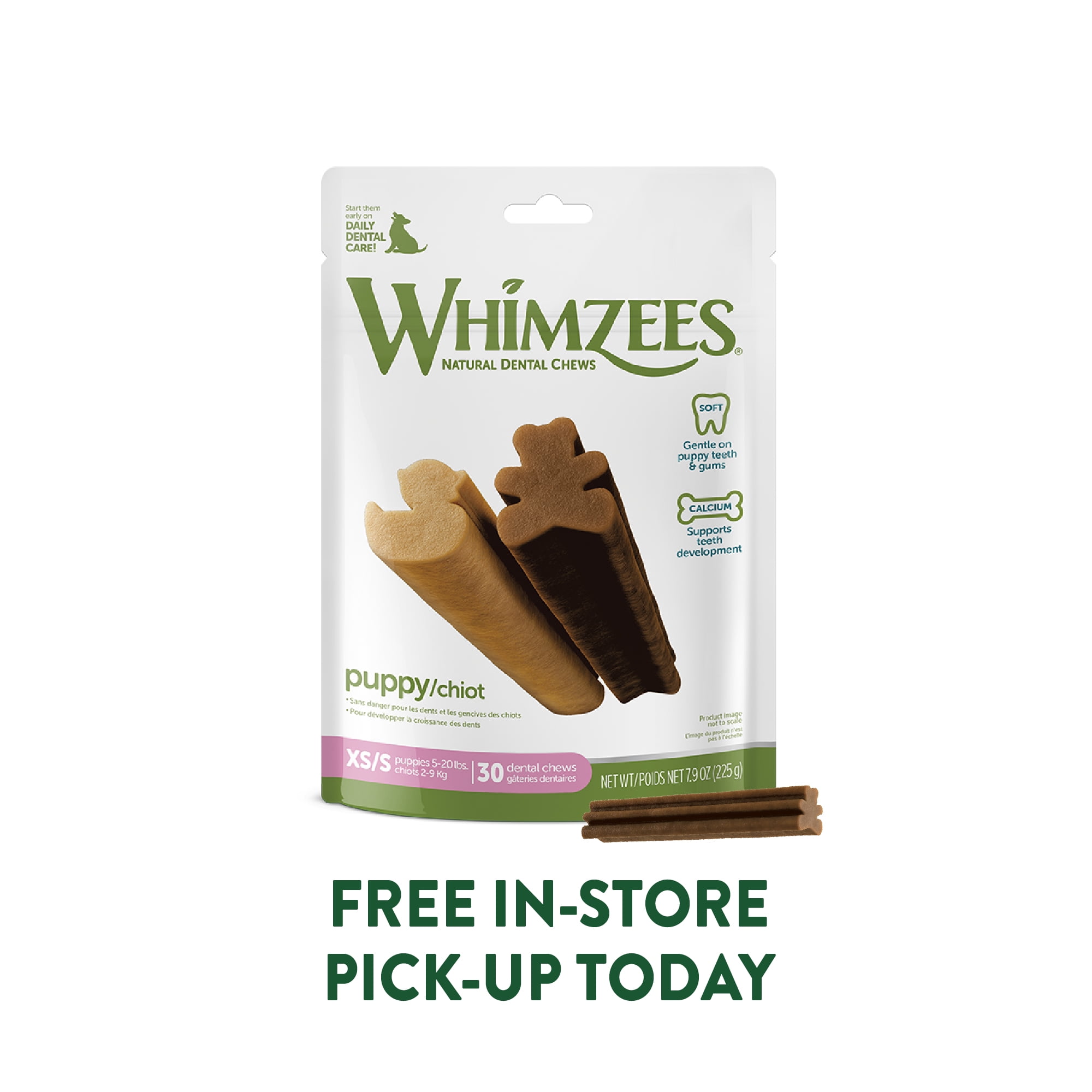 Whimzees Daily Use Pack Puppy Dental Treats for Dogs, Extra Small