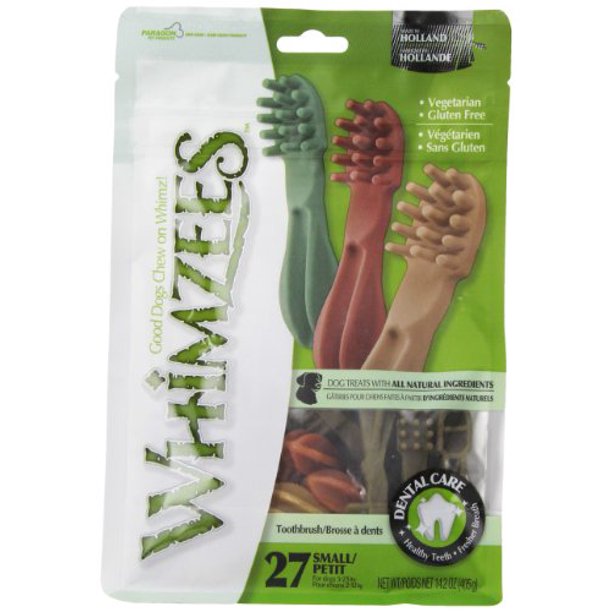 Whimzees Toothbrush Dental Dog Treats, Small, 12.7 Oz