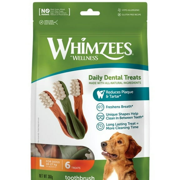 Whimzees Toothbrush Large 150mm (6Pk) Case of 6