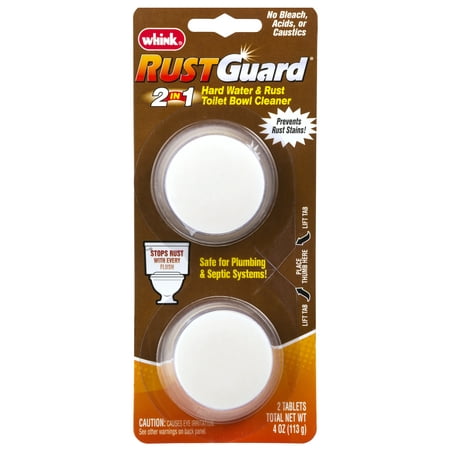 Whink RUSTGuard Toilet Bowl Cleaner Tablets - 4 Ounce, 2 Pack