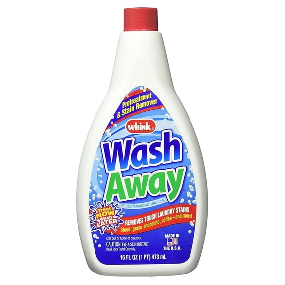 Whink - Wash Away Laundry Stain Remover for Tough Laundry Stains - 16oz, 6 Pack