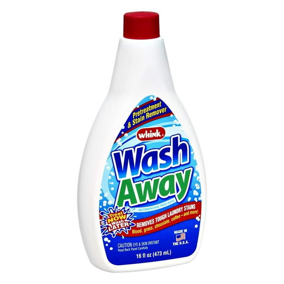 Whink Wash Away Laundry Stain Remover - Liquid - 12 Pack, 16 Ounce