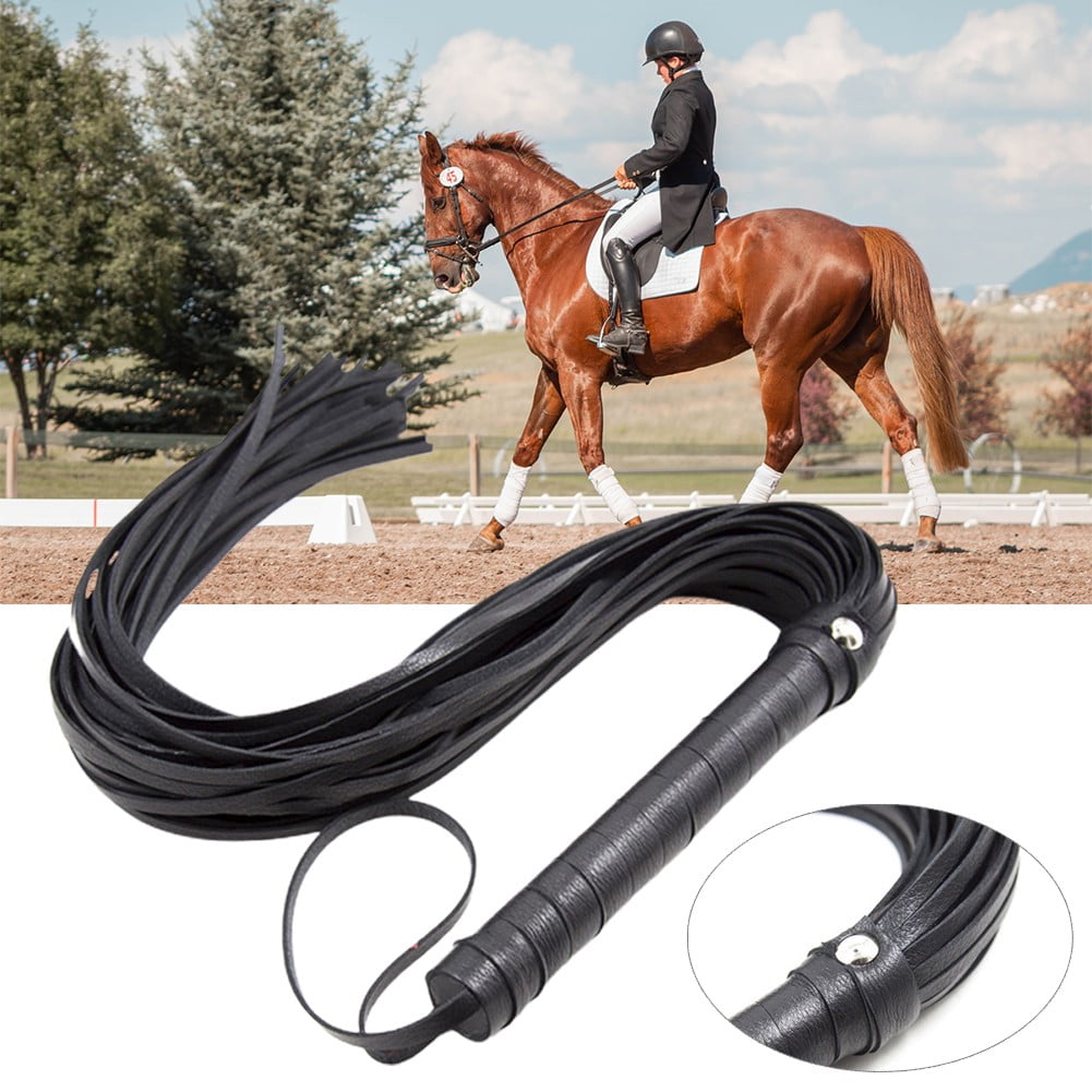 Whip Horse Play 25"Black Whip for Horse Paddle Horse Riding Crop
