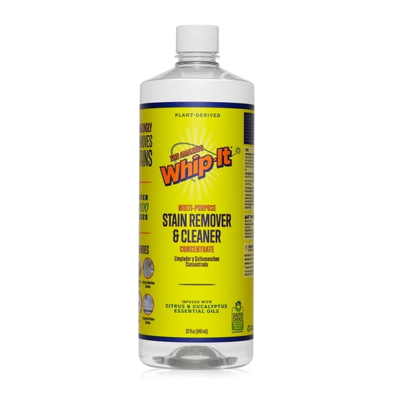 Whip-It! Amazing Multi Purpose Cleaner and Stain Remover, Natural Plant Based Enzyme Cleaner, 32 Ounce