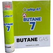 Whip-It! Purified Butane 7X Torch Lighter Refill with 5 Universal Plastic Tips 320ml Each 12 Cans
