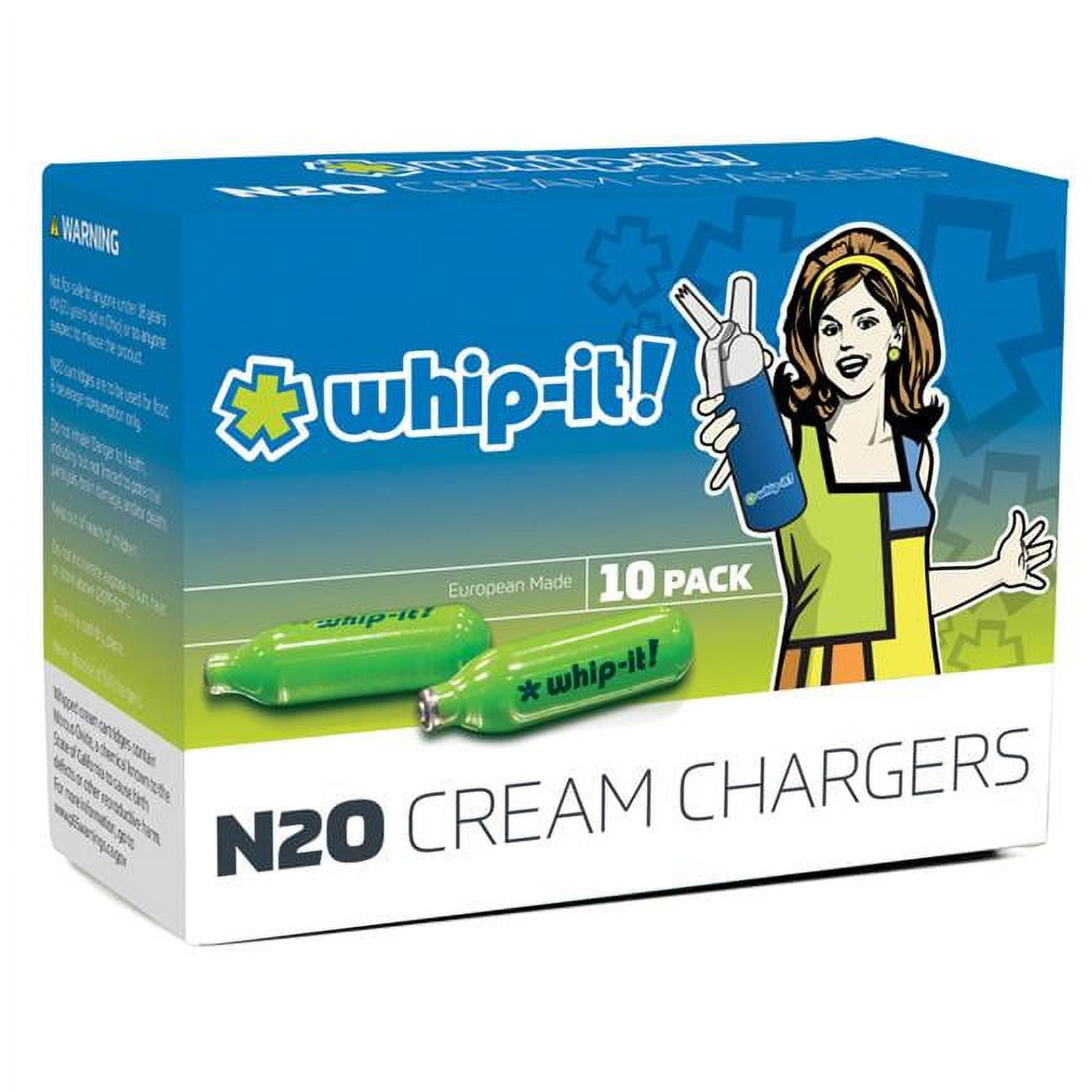 Whipit 6013100 0.28 oz N2O Steel Cream Chargers Dispenser