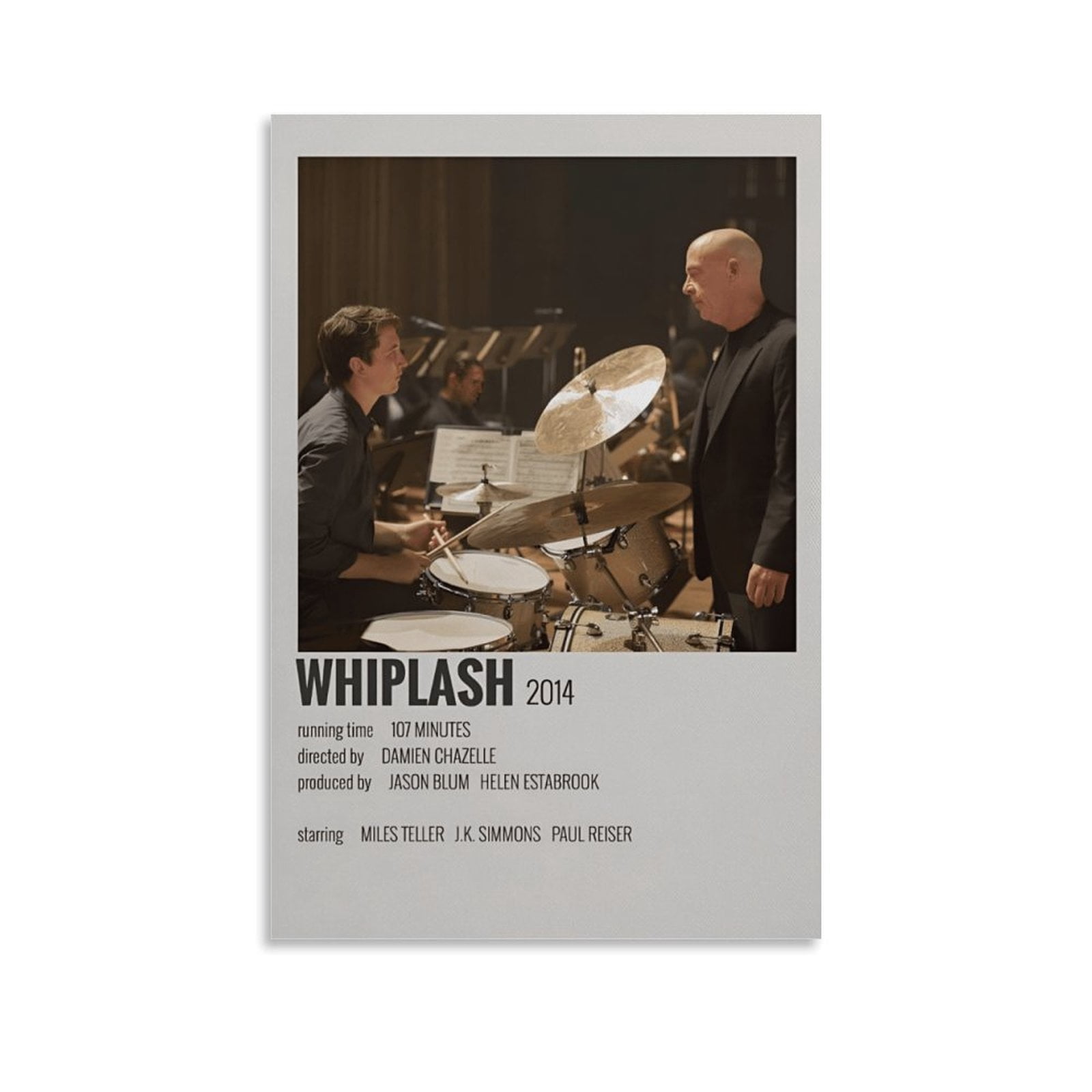 Whiplash Movie Canvas Poster Paintings Prints Posters Wall Art Modern Home Office Family Bedroom Wall Decor(12"Lx18"W Unframed)