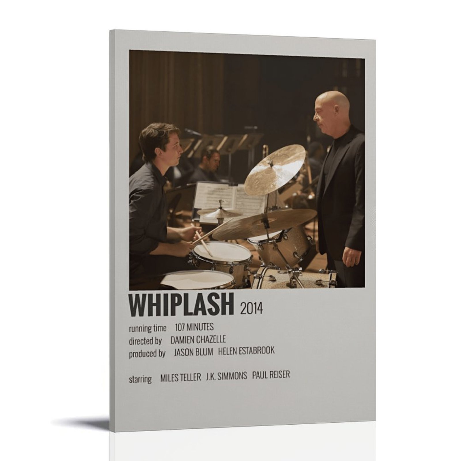 Whiplash Movie Canvas Poster Paintings Prints Posters Wall Art Modern Home Office Family Bedroom Wall Decor(24"Lx36"W Frame)