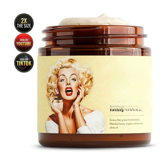 Whipped Beef Tallow & Manuka Honey Organic Nourishing Face Cream, Moisturizer, Body Lotion, Skin Care and Lip Balm Hydrating Moisturizing