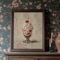 Whipped Ice Cream Sundae In Glass Wall Art, Cottagecore Dessert ...