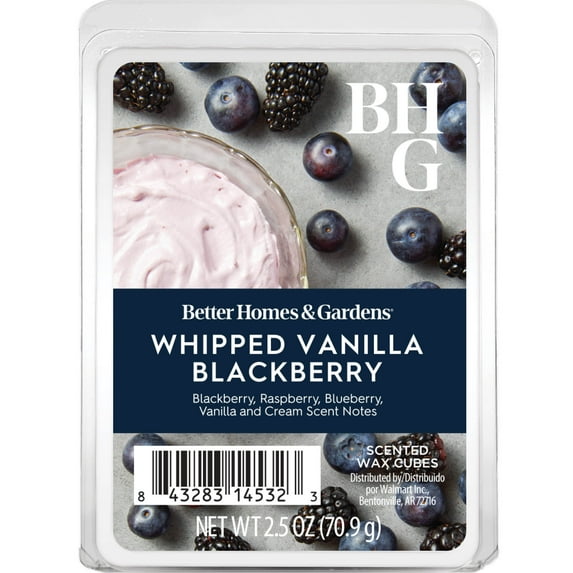 Whipped Vanilla & Blackberry Scented Wax Melts, Better Homes & Gardens, 2.5 oz (1-Pack)