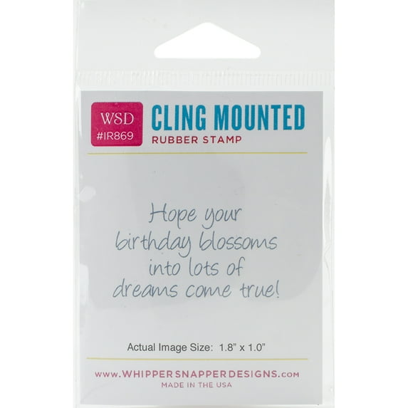 Whipper Snapper Cling Stamp 2.5"X3.5"-Birthday Blossoms, Pk 2