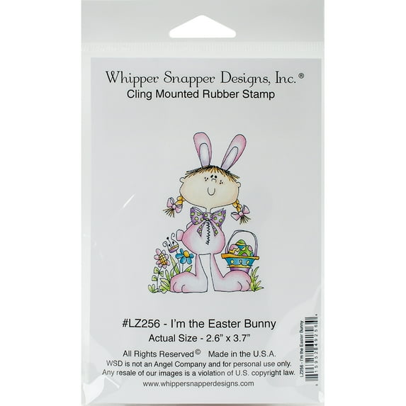 Whipper Snapper Cling Stamp 4"X6"-I'm The Easter Bunny, Pk 1