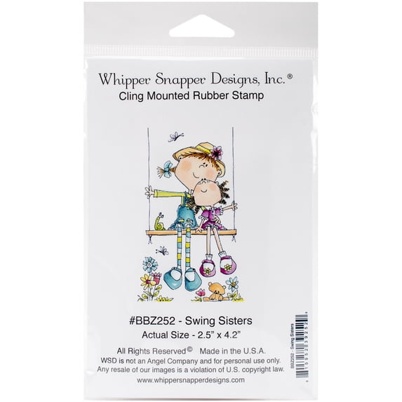 Whipper Snapper Cling Stamp 4"X6"-Swing Sisters, Pk 1, Whipper Snapper Designs