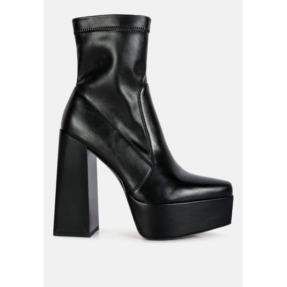 Whippers Patent Pu High Platform Ankle Boots
