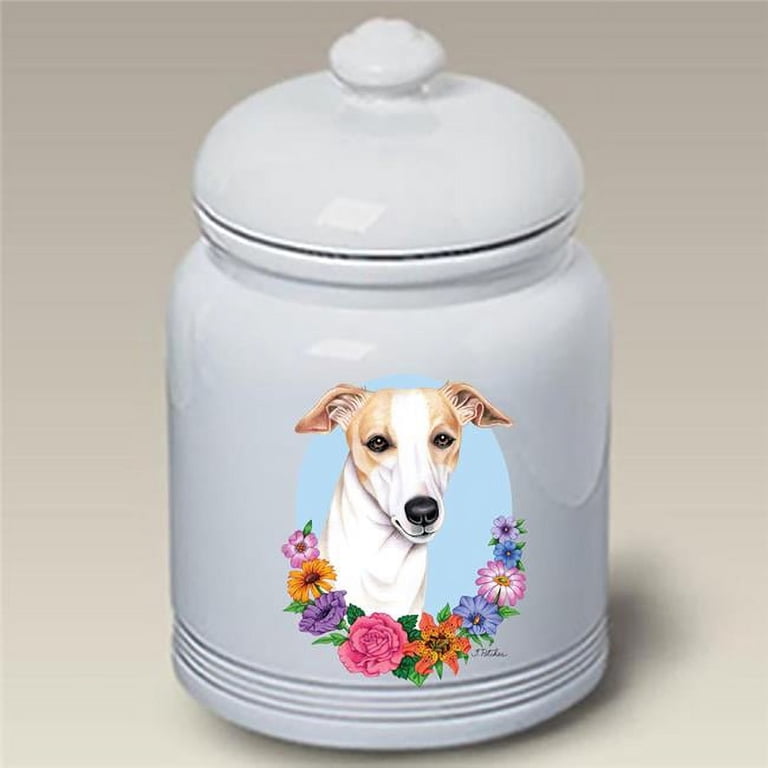 Whippet Best of Breed Ceramic Doggie Treat Jar