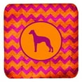 thumbnail image 1 of Whippet Chevron Pink And Orange Foam Coasters, Set Of 4, 1 of 1