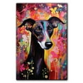 thumbnail image 1 of Whippet Dog Canvas Wall Art for Living Room, Funny Bathroom Wall Decor, Colorful Animal Painting Gift for Kid Teen Men, 1 of 4