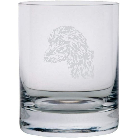 Whippet Dog Themed Etched All Purpose 10.25oz Rocks Glass