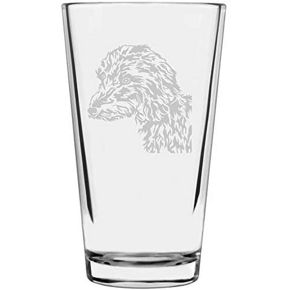 Whippet Dog Themed Etched All Purpose 16oz Libbey Pint Glass