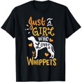 thumbnail image 1 of Whippet Just a Girl Who Loves Whippets T-Shirt men and women can wear, black, white, gifts, 1 of 4