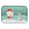 thumbnail image 1 of Whippet Snowman Christmas Dish Drying Mat, 1 of 2