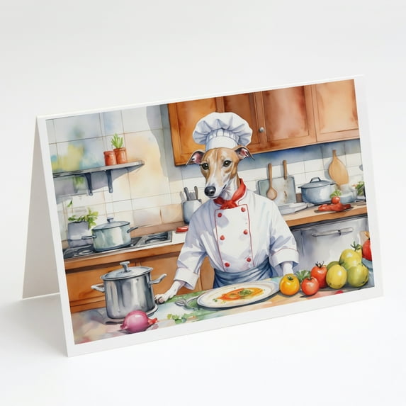 Whippet The Chef Greeting Cards Pack of 8 7 in x 5 in