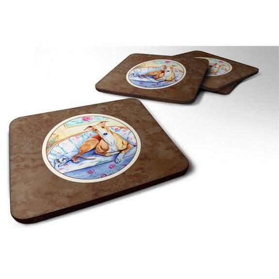 Whippet Waiting on You Foam Coaster, Set of 4
