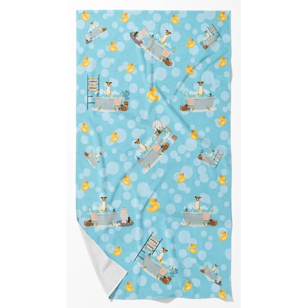 Whippet in Bathtub Bath Towel Large 24 in x 42 in