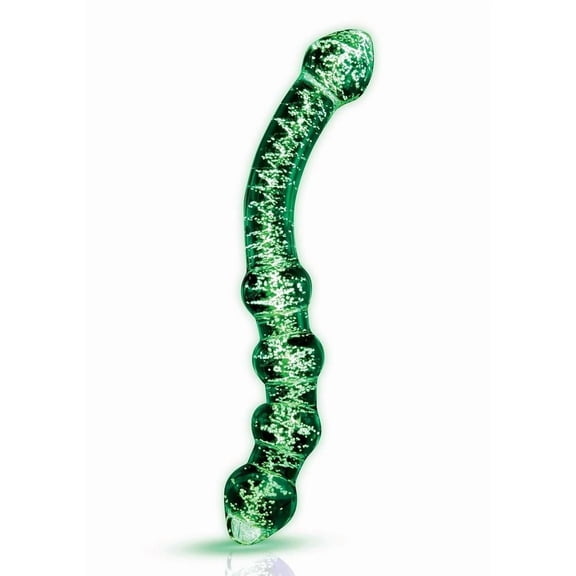 Whipsmart Dual Ended Beaded 6.5" Glass Dildo, Clear