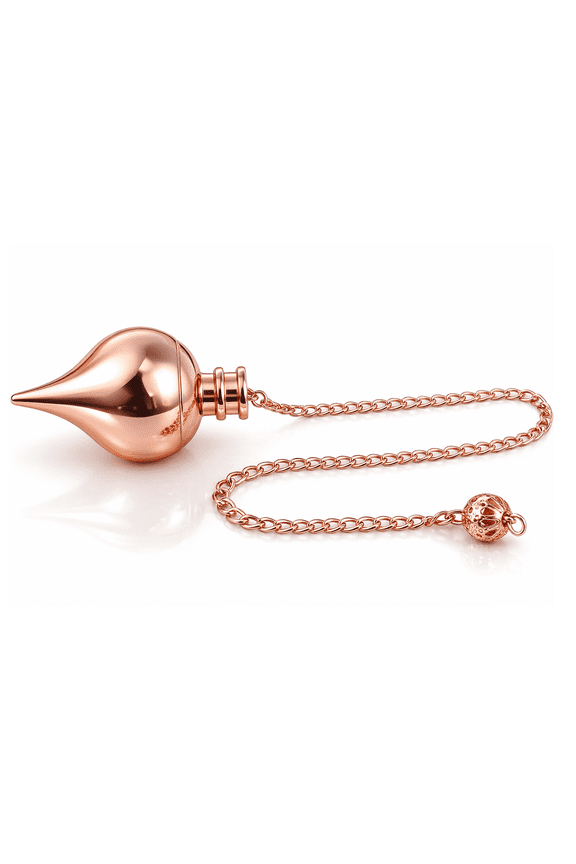 Whirligig Shape Copper Metal Cone Point Openable Beautiful Dowsing & Divination Pendulum Healing Spiritual Tool.