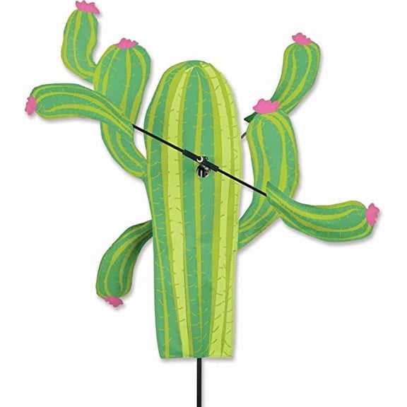 Whirligig Spinner Cactus 24"  Desert-Inspired Outdoor Decor, Weather-Resistant Design, Durable & Lightweight for Patios, Yards, and Gardens - Eye-Catching Wind Spinner