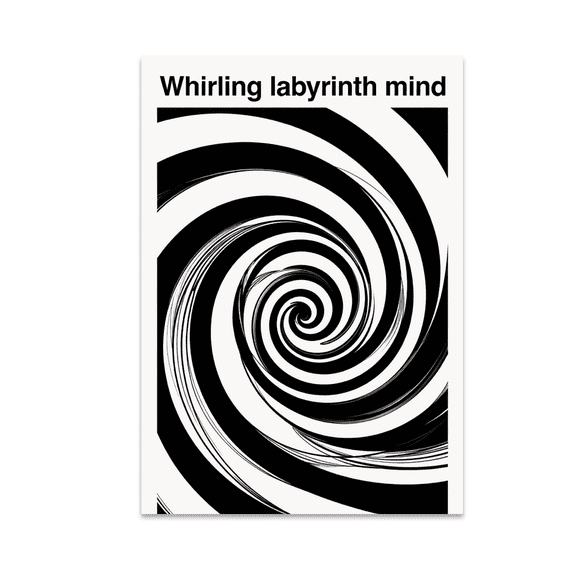 Whirling Labyrinth Mind Poster Art - Modern Decor Enthusiast - 13x19 Poster Print