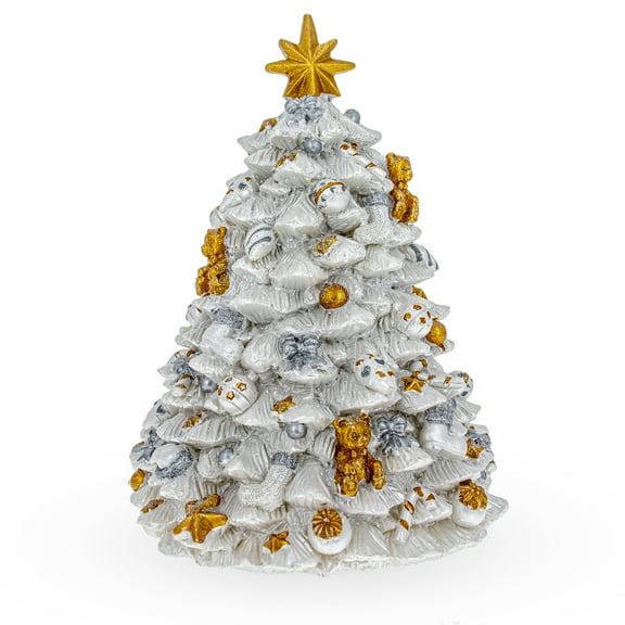 White Christmas Tree Spinning Musical Figurine
