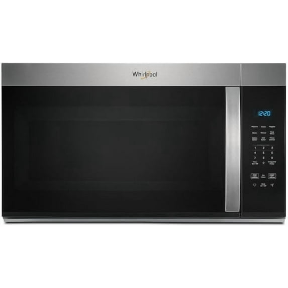 Whirlpool 1.7 Cu. Ft. Over-the-Range Microwave Oven with 1000 Watts, 2-Speed 300 CFM Venting System, Add 30 Seconds, Stainless Steel