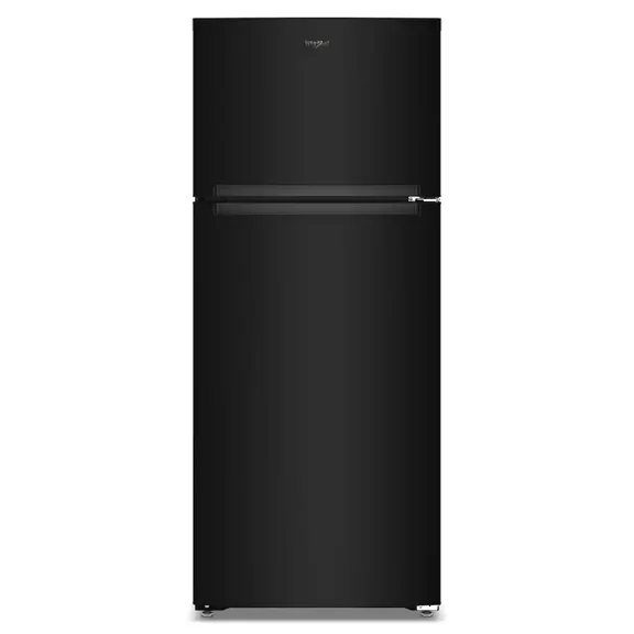 Whirlpool 18-cu ft Top-Freezer Refrigerator with Total Coverage Cooling (Black)