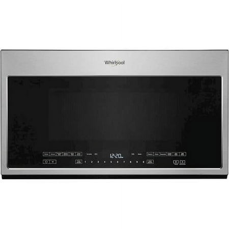 Whirlpool - 2.1 Cu. Ft. Over-the-Range Microwave with Sensor and Steam Cooking - Stainless steel