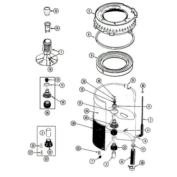 Whirlpool 22001299 Tub Cover - OEM Part