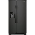 thumbnail image 1 of Whirlpool 25 cu ft Side-by-Side Refrigerator, with Icemaker and Humidity-Controlled Crispers, Black, 1 of 6