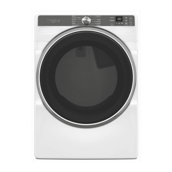 Whirlpool 27 Inch Smart Front Load Electric Dryer with 7.4 cu ft Capacity, Wrinkle Shield Option with Steam,Quick Dry Cycle ENERGY STAR in White WED6720RW
