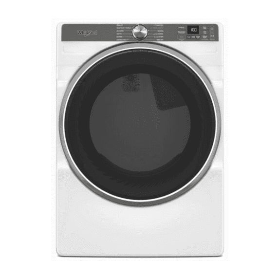 Whirlpool 27 Inch Smart Gas Dryer with 7.4 cu ft Capacity, Wrinkle Shield, AI Intelligent Dry, Quick Wash & Dry, Sanitize Cycle White WGD6720RW