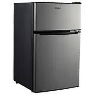 Whirlpool - 3.1 Cu. Ft. Mini Fridge With Dual Door True Freezer - Silver