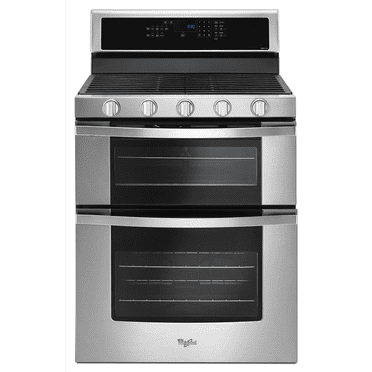 Whirlpool 30” 6.0 cu ft Gas Double Oven Range in Stainless Steel